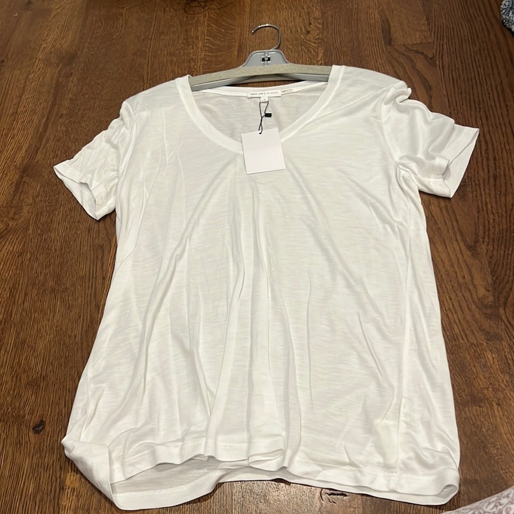 Grey Lab Women’s White T-shirt Size Large